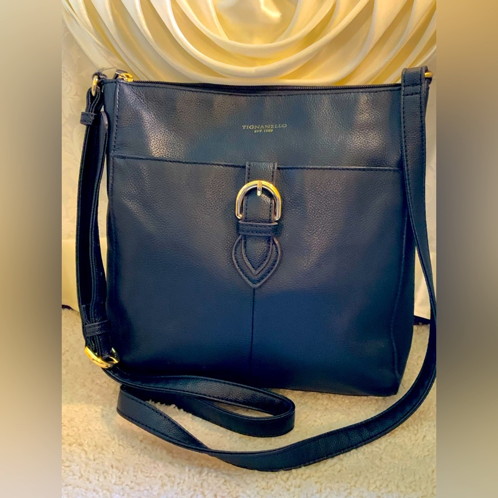 TIGNANELLO GENUINE LEATHER CROSSBODY BAG